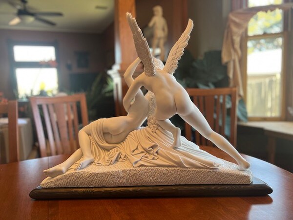Cupid and Psyche Marble Statue Lovers Sculpture Eros Canova Sculptor